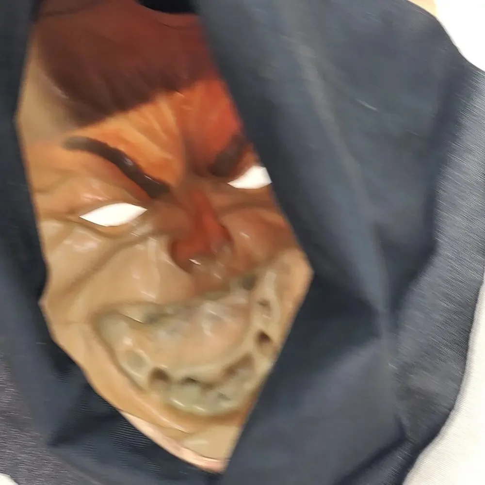Vintage Nosferatu Goblin Ghoul Mask Hooded Halloween Vampire Adult